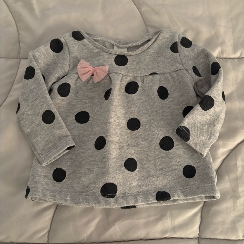 Carters polka dot top 12M
